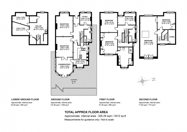 Floor Plan Image for 5 Bedroom Detached House for Sale in Knatchbull Road, Camberwell, SE5