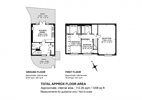 Floor Plan Image for 2 Bedroom Maisonette for Sale in Grove Lane, Camberwell, SE5