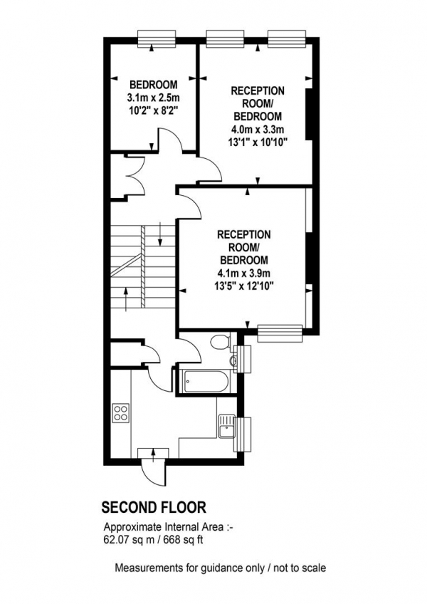 Floor Plan Image for 2 Bedroom Flat for Sale in Peckham Road, Peckham, SE15