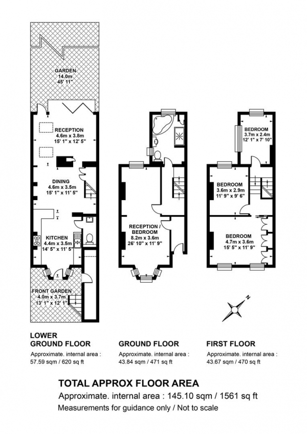 Floor Plan Image for 4 Bedroom Terraced House for Sale in Graces Road, Camberwell, SE5