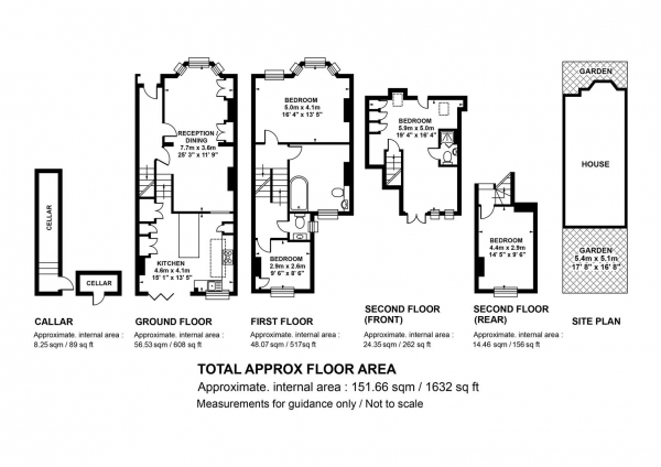 Floor Plan Image for 4 Bedroom Terraced House for Sale in Ivanhoe Road, Camberwell, SE5