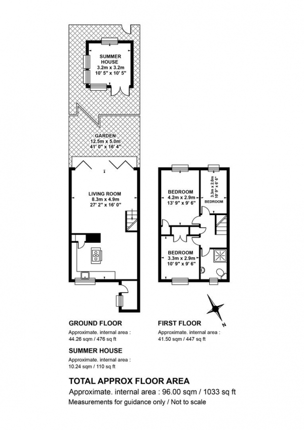 Floor Plan Image for 3 Bedroom Terraced House for Sale in Hollydale Road, Nunhead, SE15