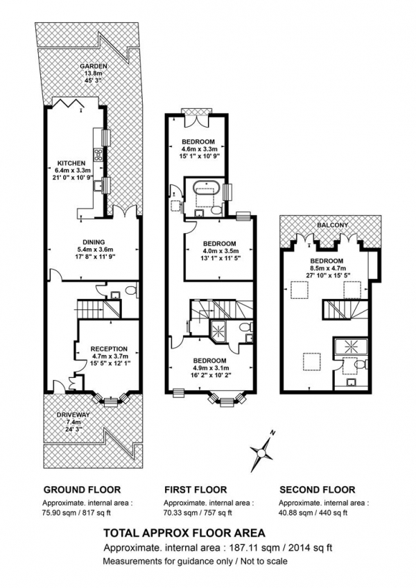 Floor Plan Image for 4 Bedroom Terraced House for Sale in Lyndhurst Grove, Peckham, SE15