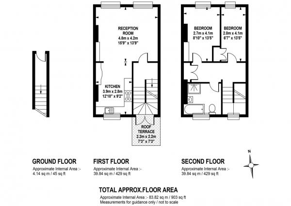 Floor Plan Image for 2 Bedroom Flat for Sale in Upland Road, East Dulwich, SE22