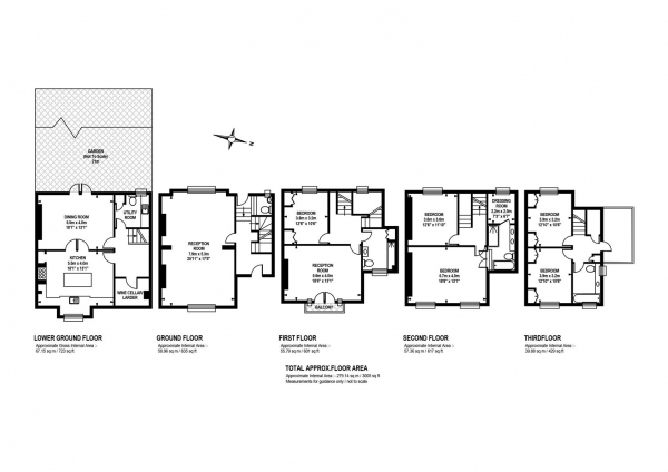 Floor Plan Image for 5 Bedroom Terraced House for Sale in Camberwell Grove, Camberwell, SE5