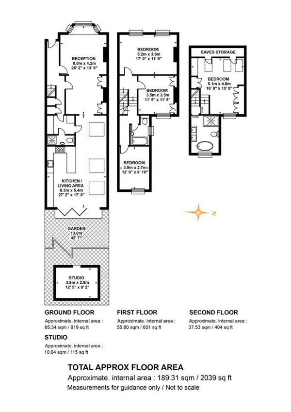 Floor Plan Image for 4 Bedroom Terraced House for Sale in Gordon Road, Nunhead, SE15