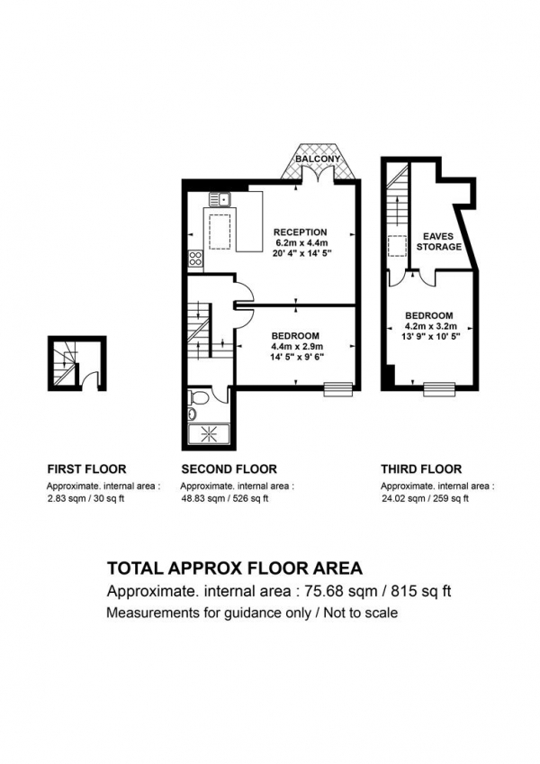 Floor Plan Image for 2 Bedroom Apartment for Sale in Hanover Park, Peckham, SE15