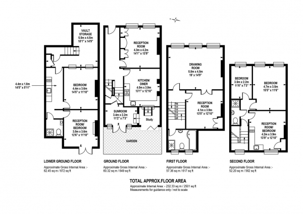 Floor Plan for 5 Bedroom End of Terrace House for Sale in Grove Lane, Camberwell, SE5, SE5, 8ST -  &pound1,975,000