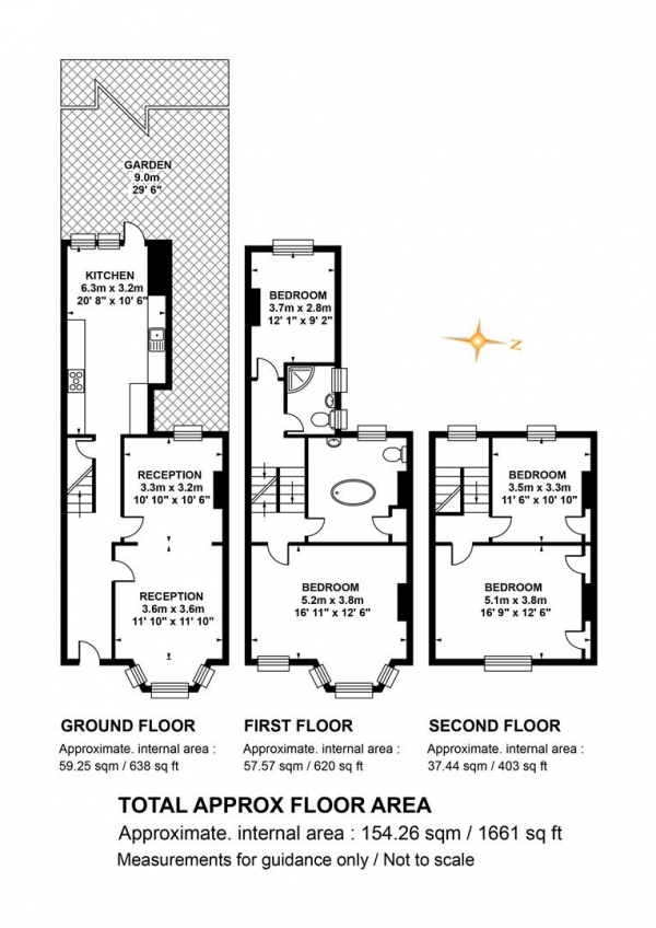 Floor Plan Image for 4 Bedroom Terraced House for Sale in Shenley Road, Camberwell, SE5