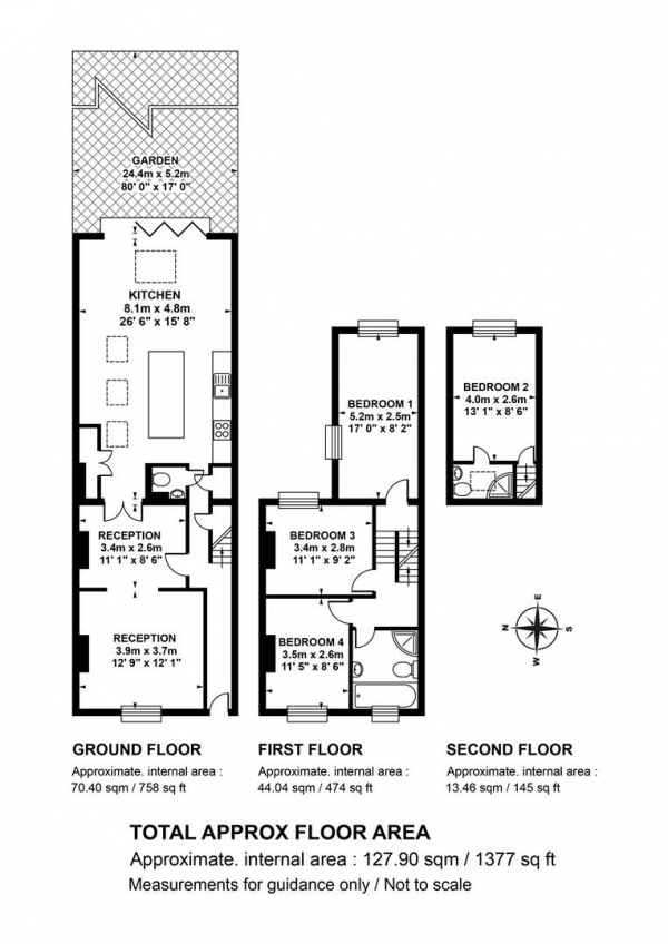 Floor Plan Image for 4 Bedroom Terraced House for Sale in Consort Road, Peckham, SE15