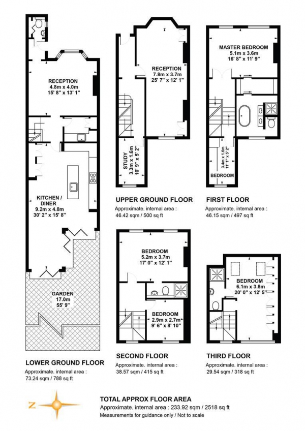 Floor Plan for 5 Bedroom Terraced House for Sale in Talfourd Road, Peckham, SE15, SE15, 5NZ -  &pound2,450,000