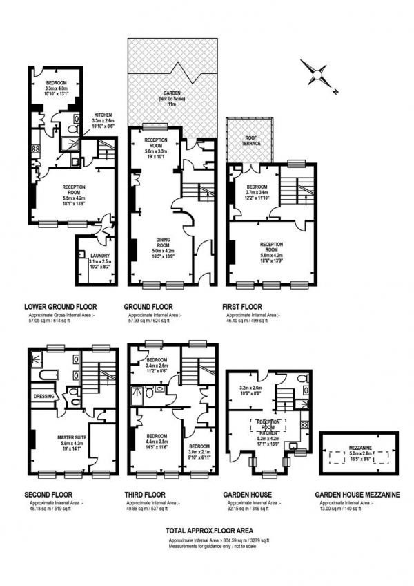 Floor Plan for 6 Bedroom Terraced House for Sale in Grove Lane, Camberwell, SE5, SE5, 8ST - Guide Price &pound3,000,000