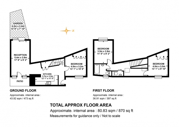 Floor Plan for 3 Bedroom Terraced House for Sale in Rommany Road, Norwood, SE27, SE27, 9PY -  &pound625,000