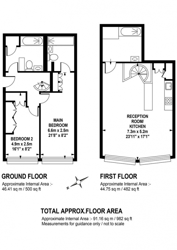 Floor Plan for 2 Bedroom Apartment for Sale in Frobisher Place, Nunhead, SE15, SE15, 2EE - Guide Price &pound750,000