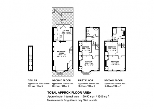 Floor Plan Image for 4 Bedroom Terraced House for Sale in Elm Grove, Peckham, SE15