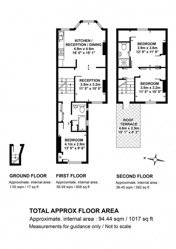 Floor Plan Image for 3 Bedroom Flat for Sale in Shenley Road, Camberwell, London