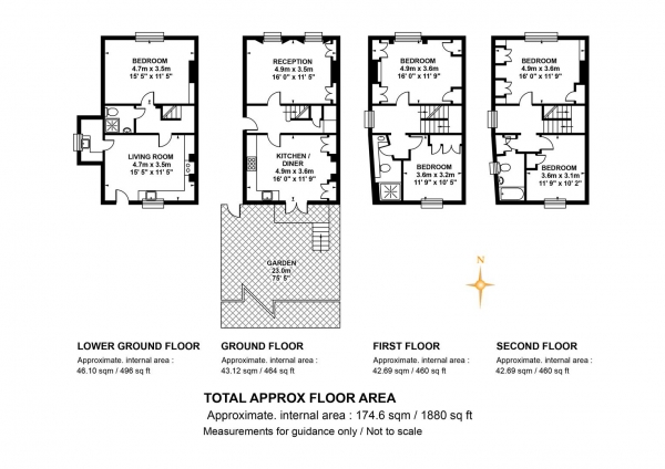 Floor Plan for 5 Bedroom Semi-Detached House for Sale in Holly Grove, Peckham, SE15, SE15, 5DF -  &pound1,900,000