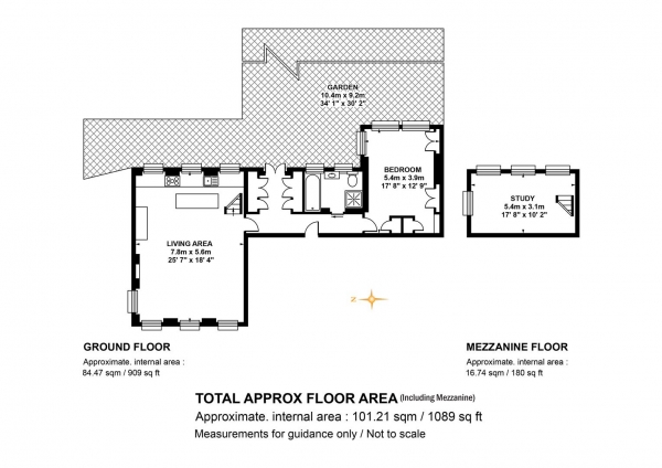 Floor Plan for 1 Bedroom Flat for Sale in St. Giles Road, Camberwell, SE5, SE5, 7RG - Guide Price &pound700,000