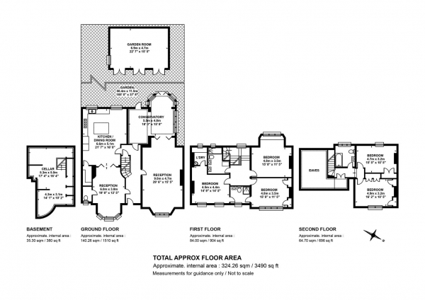 Floor Plan Image for 5 Bedroom Link Detached House for Sale in Peckham Rye, Peckham, SE22