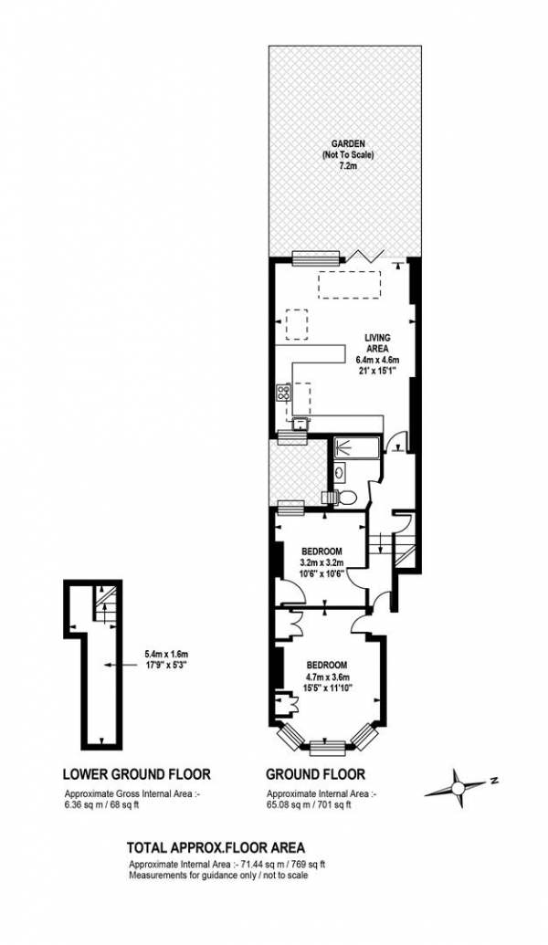 Floor Plan Image for 2 Bedroom Flat for Sale in Shenley Road, Camberwell, SE5