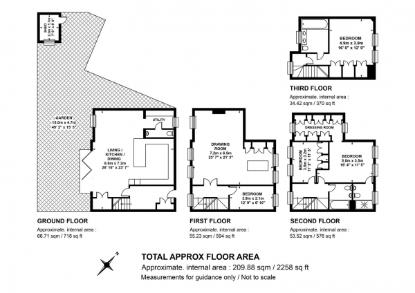 Floor Plan Image for 4 Bedroom Terraced House for Sale in Camberwell Grove, Camberwell, SE5