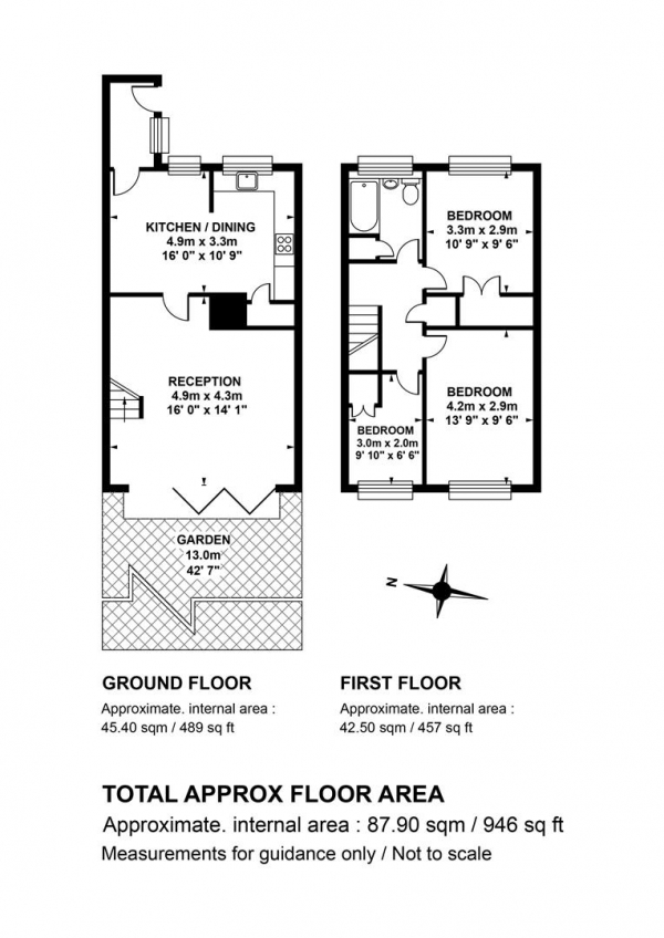 Floor Plan Image for 3 Bedroom Terraced House for Sale in Caulfield Road, Nunhead, SE15