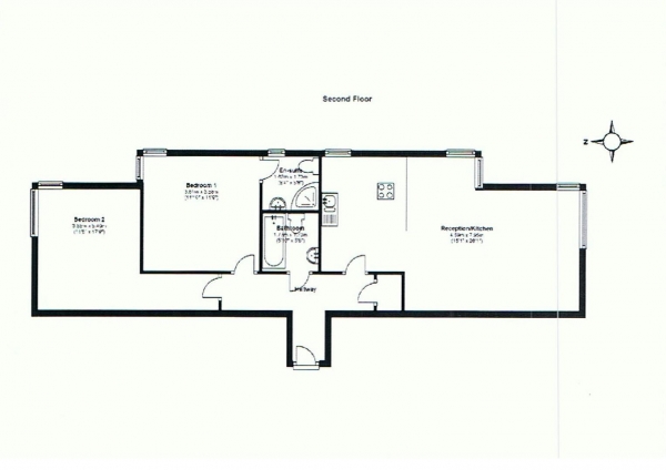 Floor Plan Image for 2 Bedroom Flat to Rent in Seward Street, Clerkenwell
