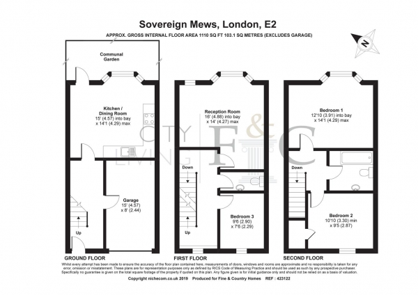 Floor Plan Image for 3 Bedroom Mews for Sale in Sovereign Mews, Pearson Street, Hoxton