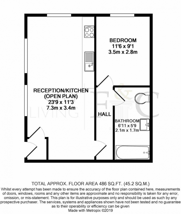 Floor Plan for 1 Bedroom Duplex to Rent in St. Leonards Street, London, E3, 3BT - £288 pw | £1250 pcm