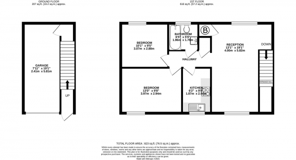 Floor Plan Image for 2 Bedroom Coach House for Sale in Whitsun Leaze, Patchway, Bristol