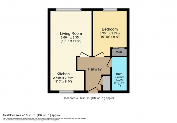 Floor Plan Image for 1 Bedroom Flat for Sale in Brooke Court, Little Pennington Street, Rugby