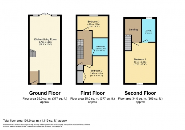 Floor Plan Image for 3 Bedroom Terraced House for Sale in Main Street, Long Lawford, Rugby