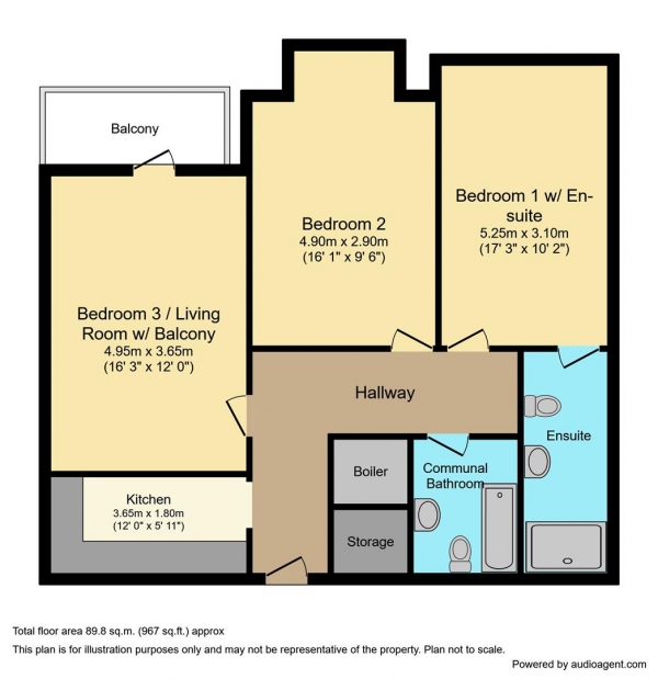 Floor Plan Image for 2 Bedroom Apartment for Sale in Bartholomew Court, Newport Avenue, London