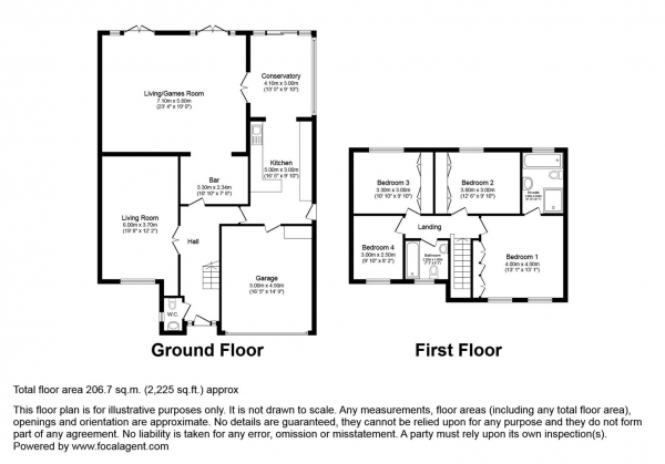 Floor Plan for 4 Bedroom Property for Sale in Oakmoore, Runcorn, WA7, 1NR -  &pound425,000