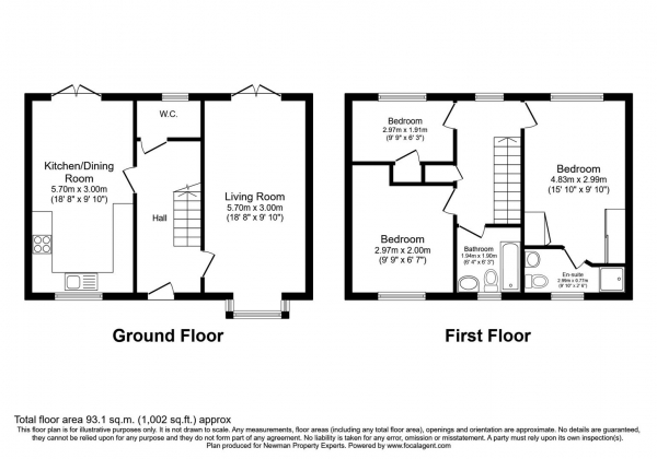 Floor Plan Image for 3 Bedroom Property for Sale in Kensington Close, Thornton Park Gate, Northampton