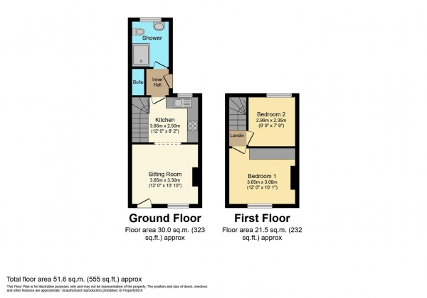 Floor Plan Image for 2 Bedroom Property for Sale in Weston Road, Aylesbury