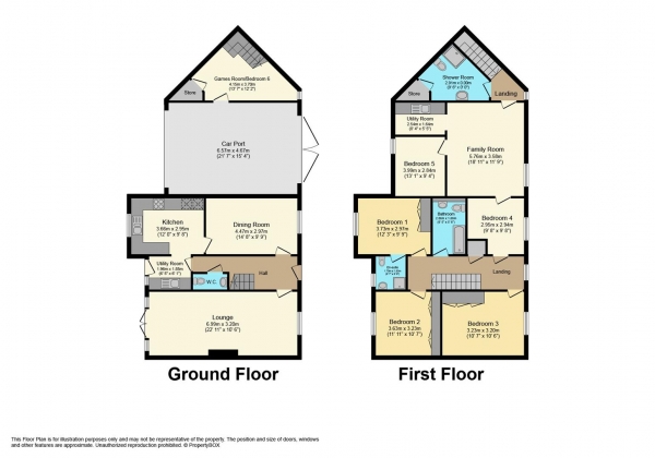 Floor Plan Image for 5 Bedroom Link Detached House for Sale in Brooke Grove, Ely