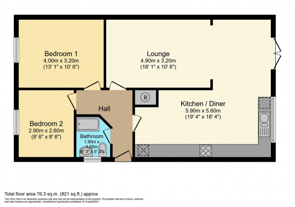 Floor Plan Image for 2 Bedroom Bungalow for Sale in Heathfield Crescent, Bristol