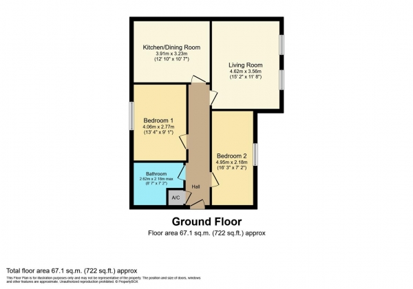 Floor Plan Image for 2 Bedroom Flat for Sale in Stornoway Road, Corby