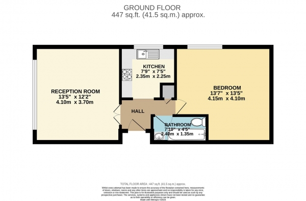 Floor Plan Image for 1 Bedroom Apartment for Sale in Wimbledon