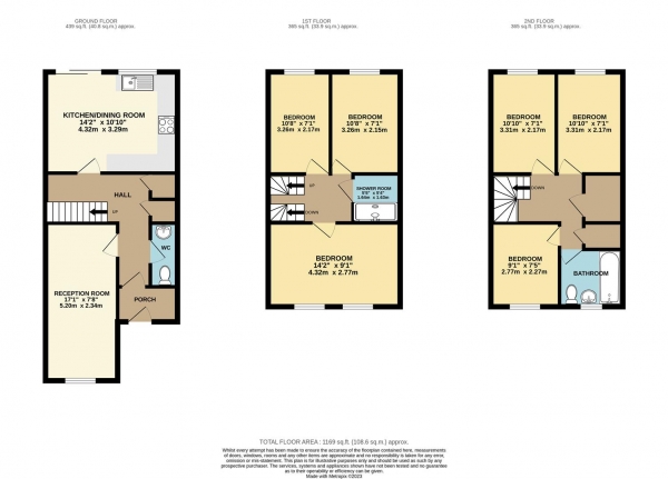 Floor Plan for 1 Bedroom House Share to Rent in Surbiton, KT5, 8SA - £162 pw | £700 pcm