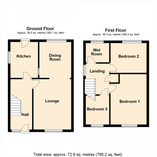 Floor Plan Image for 3 Bedroom Semi-Detached House for Sale in Holland Road, Leeds