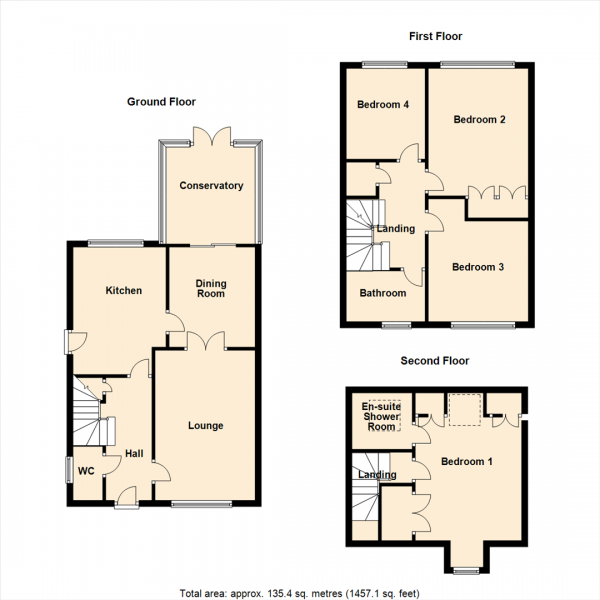 Floor Plan Image for 4 Bedroom Detached House for Sale in Nursery Close, Kippax, Leeds