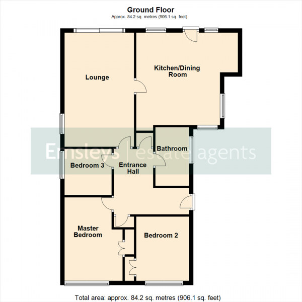 Floor Plan Image for 3 Bedroom Detached Bungalow for Sale in Burnham Road, Garforth, Leeds