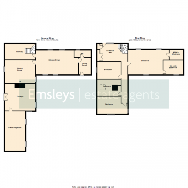 Floor Plan Image for 3 Bedroom Barn Conversion for Sale in Newton Lane, Ledston,