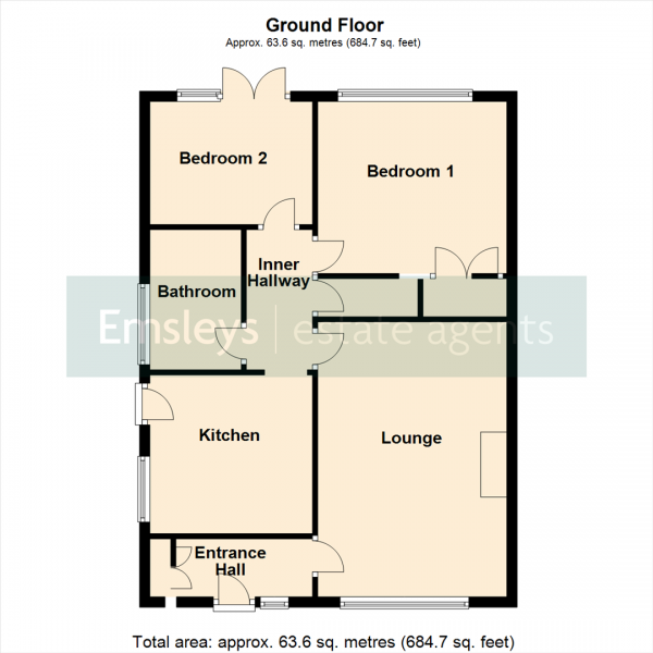 Floor Plan Image for 2 Bedroom Semi-Detached Bungalow for Sale in Sturton Avenue, Garforth, Leeds