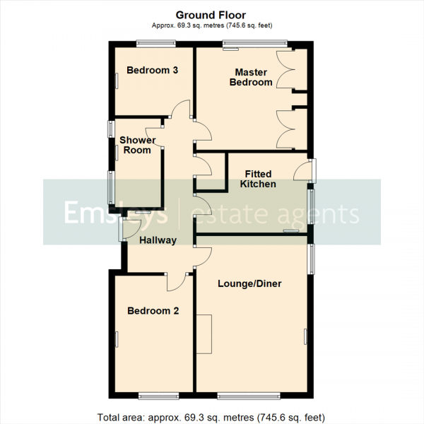 Floor Plan Image for 3 Bedroom Detached Bungalow for Sale in Clayton Avenue, Leeds