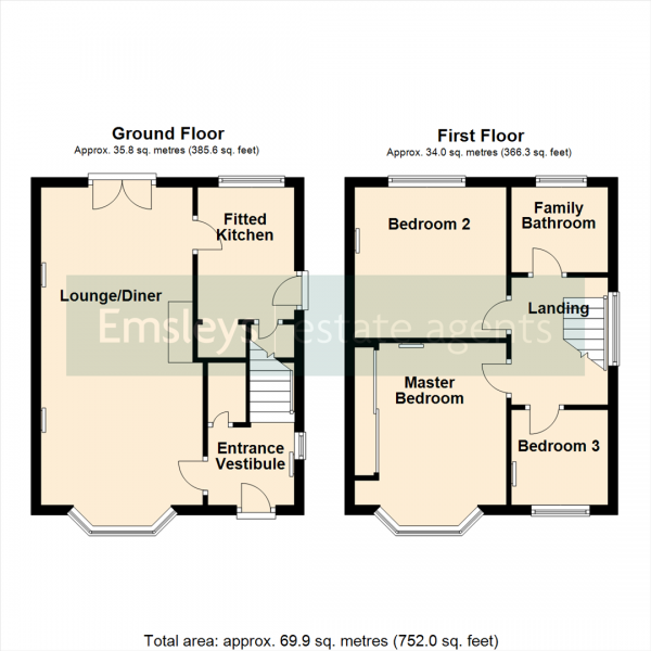 Floor Plan Image for 3 Bedroom Semi-Detached House for Sale in Woodland Grove, Swillington, Leeds