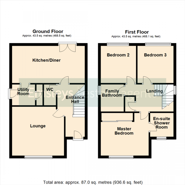 Floor Plan Image for 3 Bedroom Detached House for Sale in Averill Way, Micklefield, Leeds