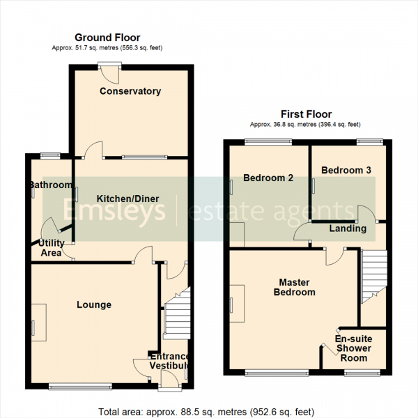 Floor Plan Image for 3 Bedroom Terraced House for Sale in Leeds Road, Allerton Bywater, Castleford